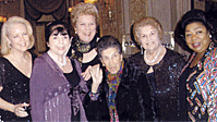 Opera Index Gala 2008,
Left to right: Announcer-Midge Woolsey, Conductor-Eve Queler, Diva Sopranos-Jane Marsh, Licia Albanese, Lucine Amara, Martina Arroyo