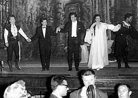 Desdemona in Verdi’s <i>Otello</i> at the Festivale dei Due Mondi Spoleto under Thomas Schippers-Left to right: Peter Glossop (Iago), Tony Walton (<i>sets</i>/costumes), Thomas Schippers (<i>conductor</i>/ direct