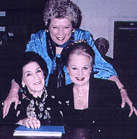2005 NYC Finals of Lauren L. Zachary Society (left to right): Mme Lucia Albanese, Jane Marsh, Nedra Zachary, President Loren L. Zachary Society.