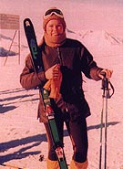 Jane skiing in the Alps